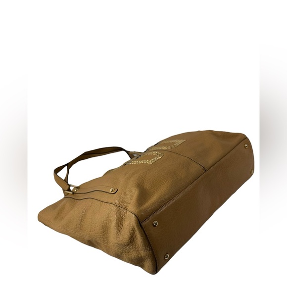 Genuine DAKS London tan leather studded  tote bag - Picture 7 of 13